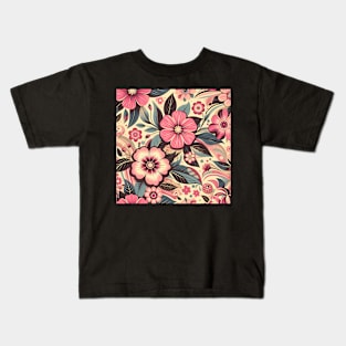 Pink Flowers Kids T-Shirt